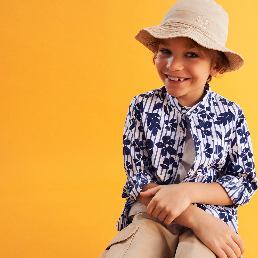 Il Gufo-Boys Beige Cargo Shorts | Childrensalon Outlet