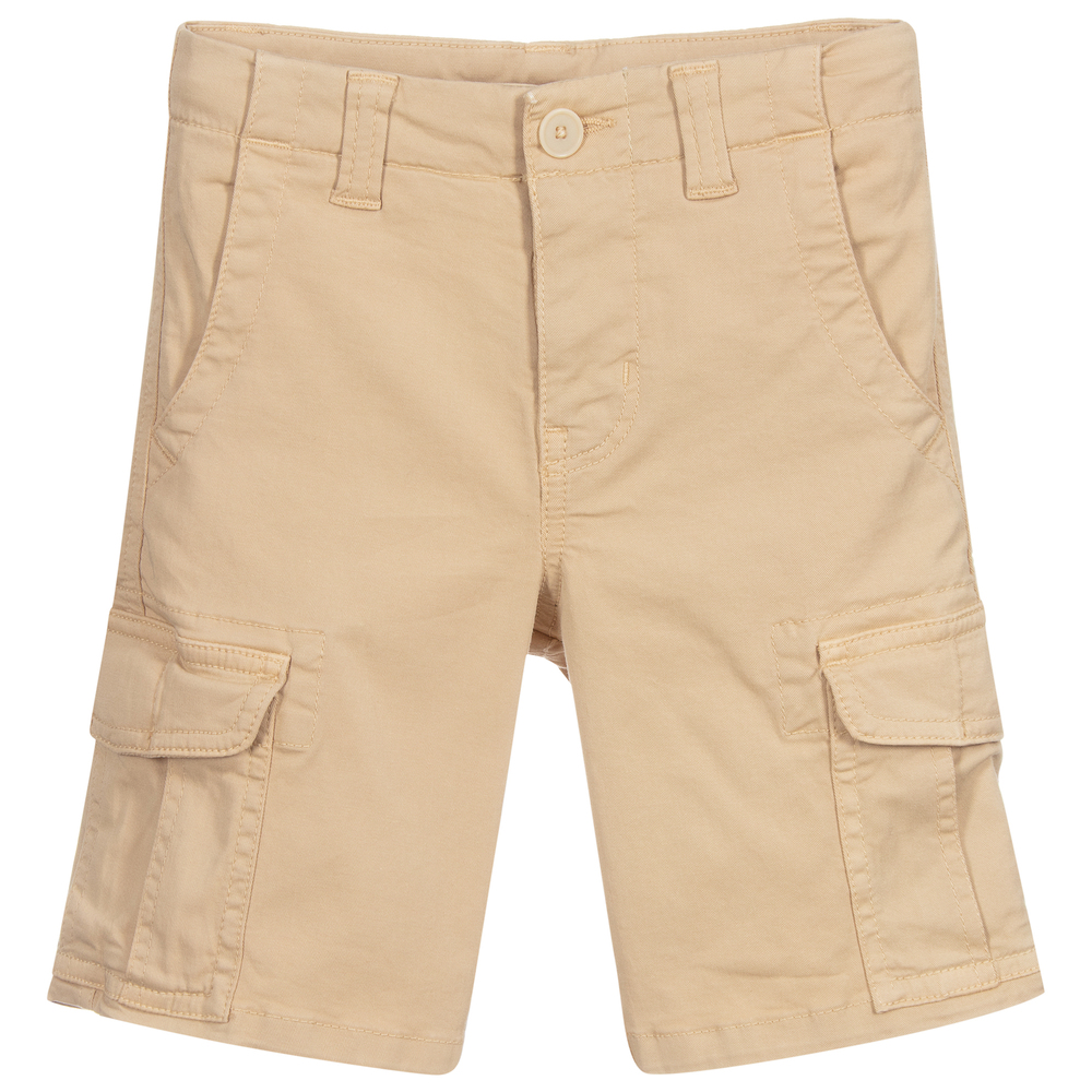 Il Gufo - Boys Beige Cargo Shorts | Childrensalon