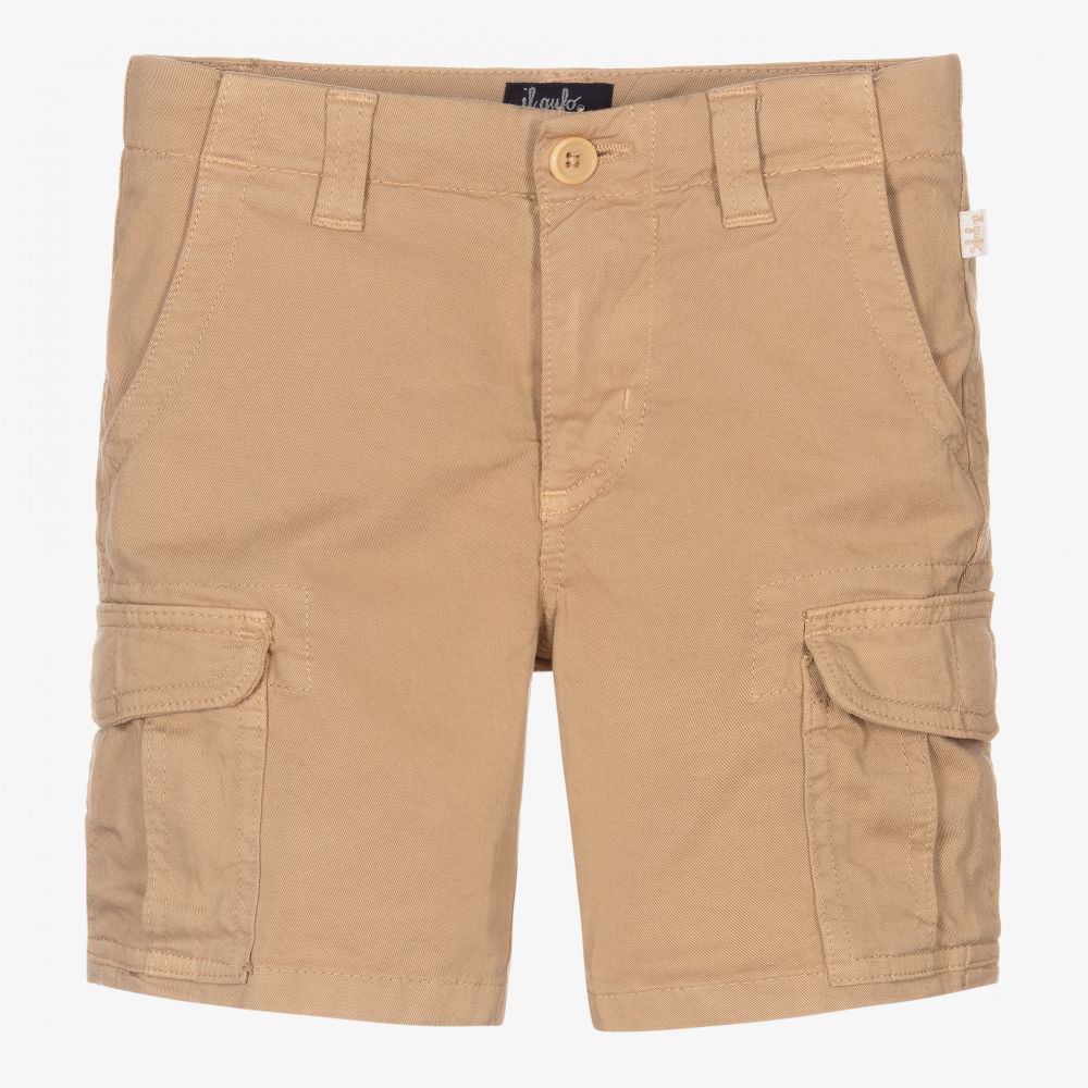 Il Gufo - Boys Beige Cargo Shorts | Childrensalon