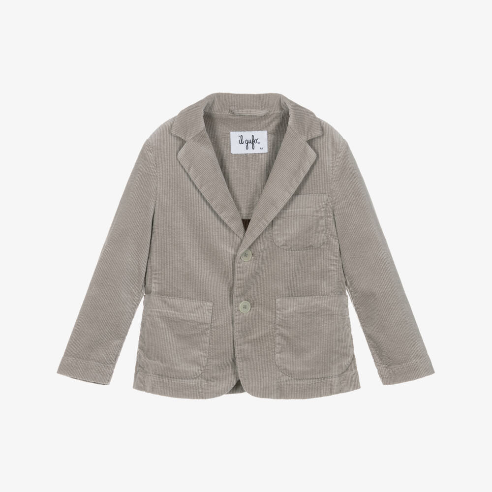 Il Gufo-Boys Beige Corduroy Blazer | Childrensalon Outlet