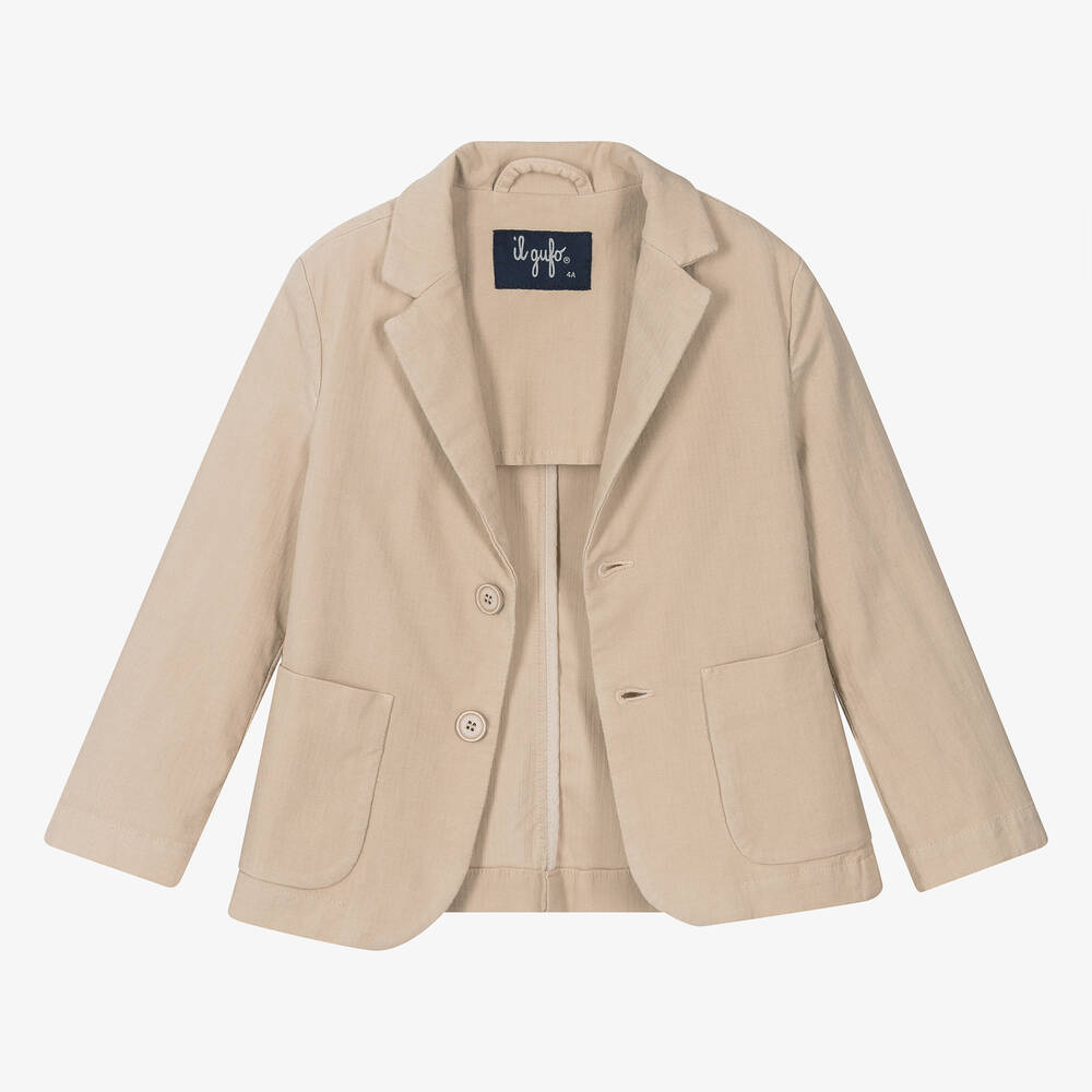 Beige cotton blazer online