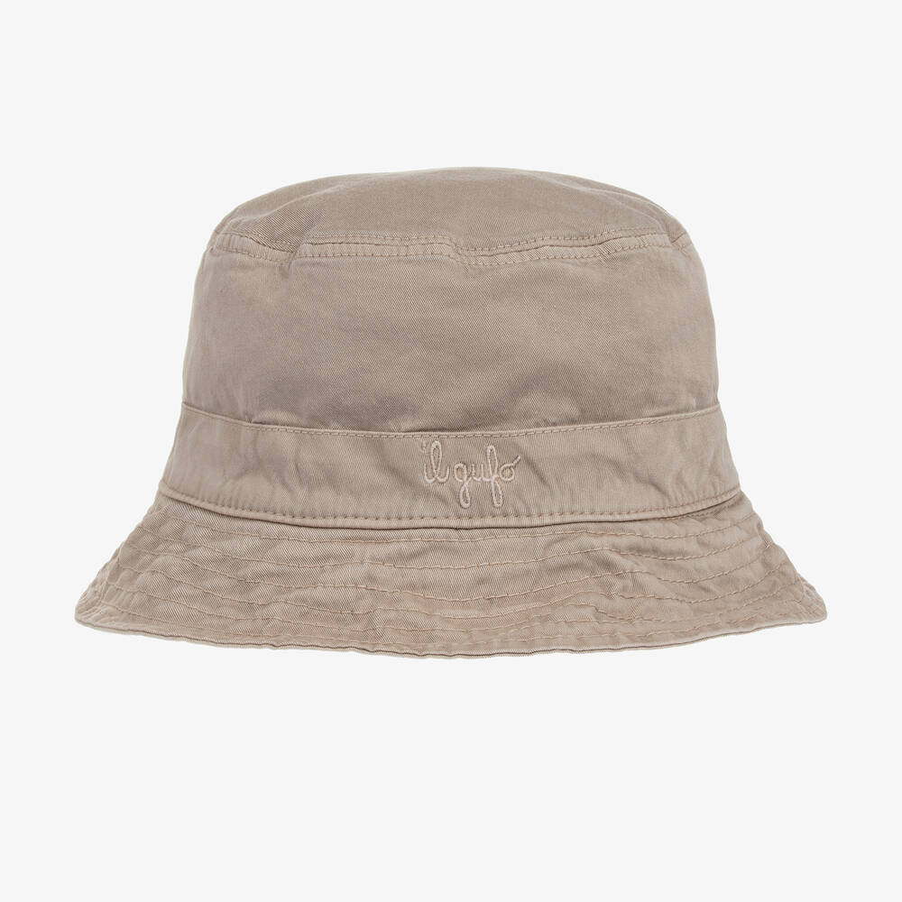 Il Gufo - Boys Beige Cotton Bucket Hat | Childrensalon