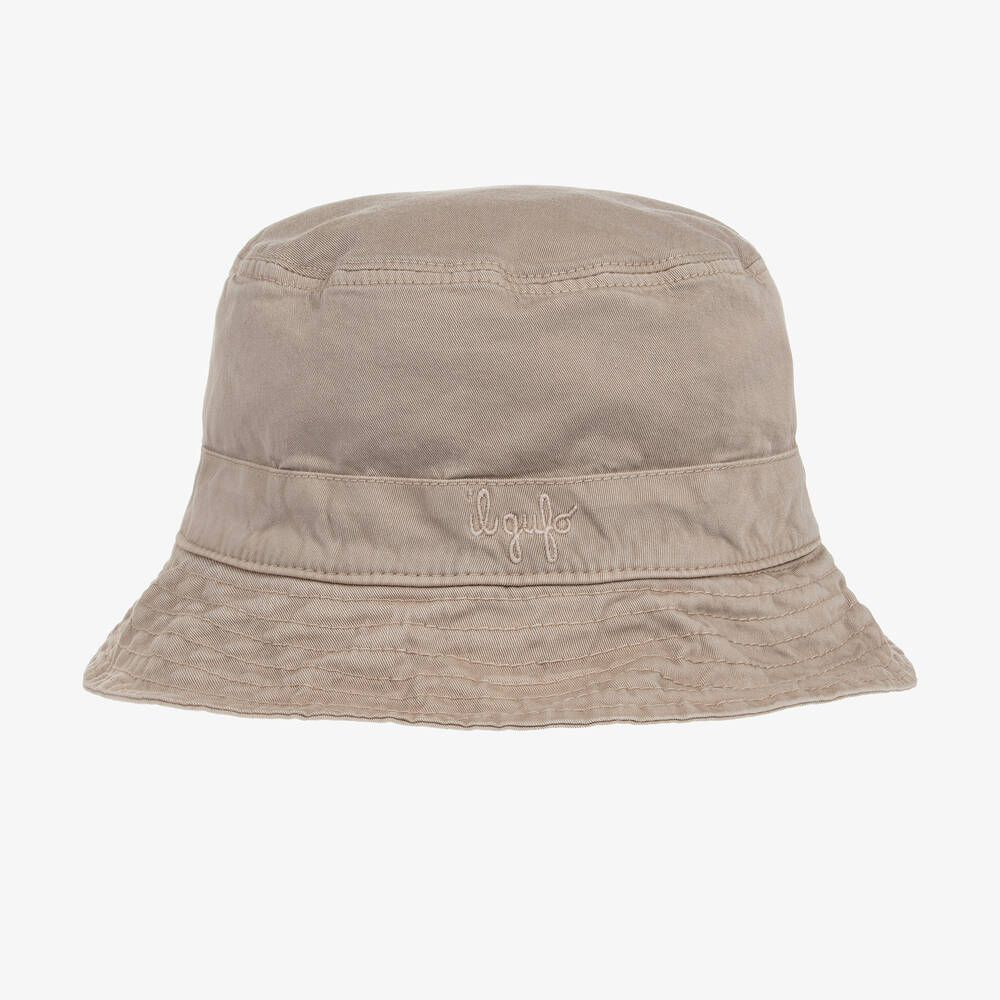 Il Gufo Boys Beige Cotton Bucket Hat Childrensalon Outlet