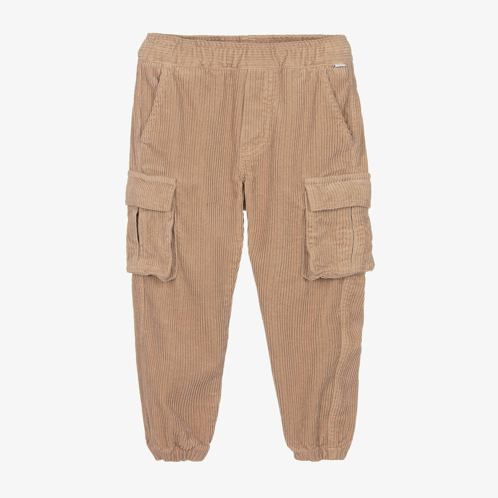 Il Gufo - Boys Beige Cotton Corduroy Trousers | Childrensalon