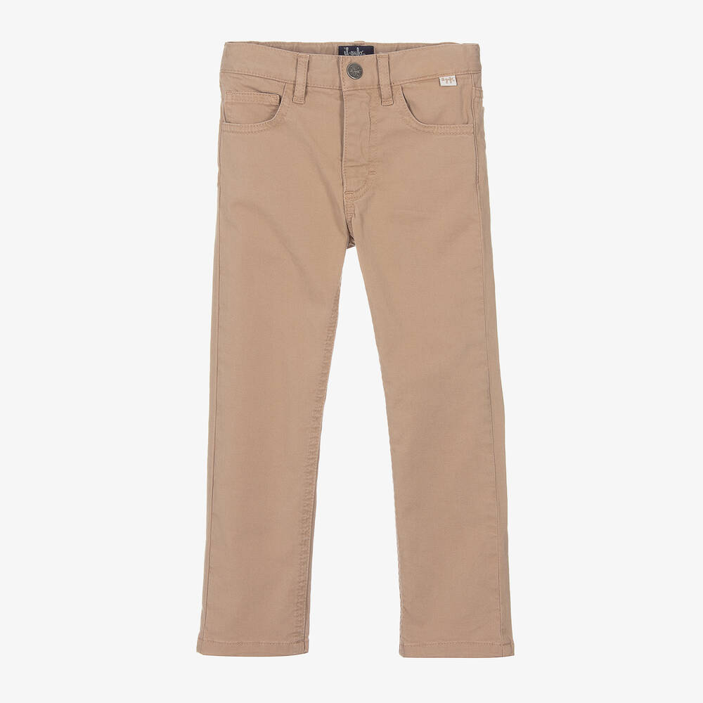 Il Gufo - Boys Beige Cotton Jeans | Childrensalon