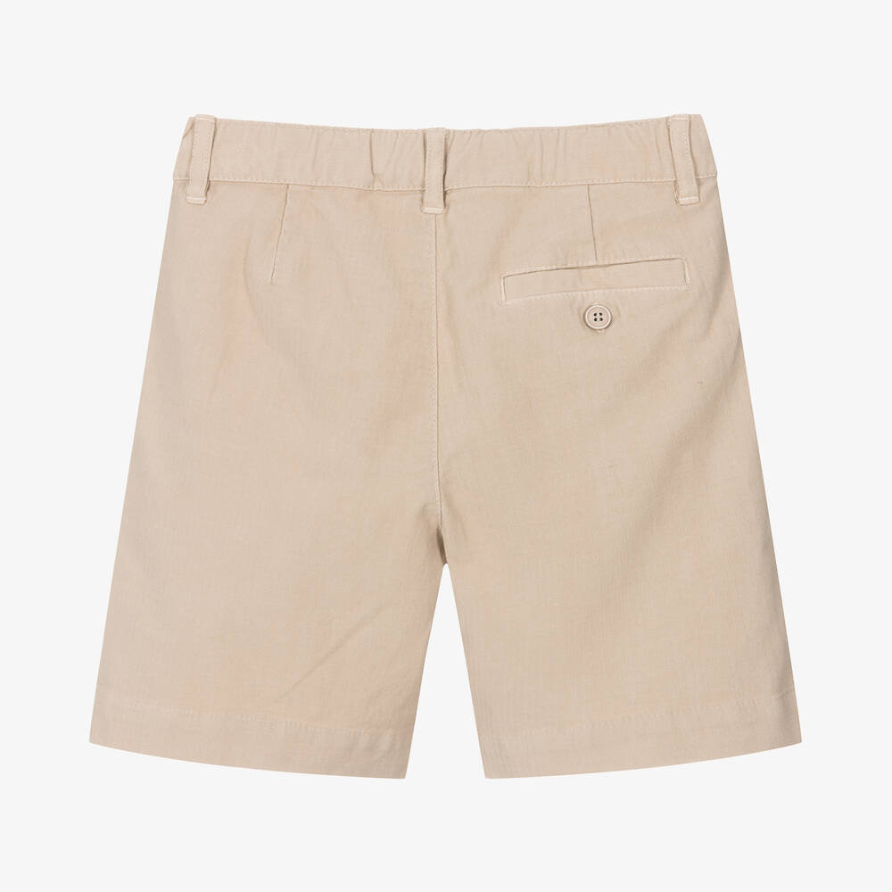 Il Gufo-Boys Beige Cotton Shorts | Childrensalon Outlet