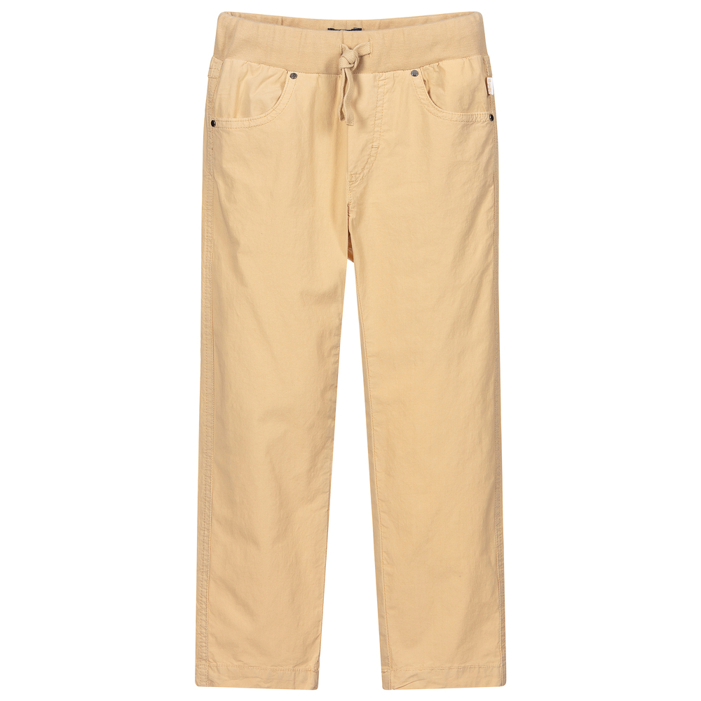 Il Gufo - Boys Beige Cotton Trousers | Childrensalon