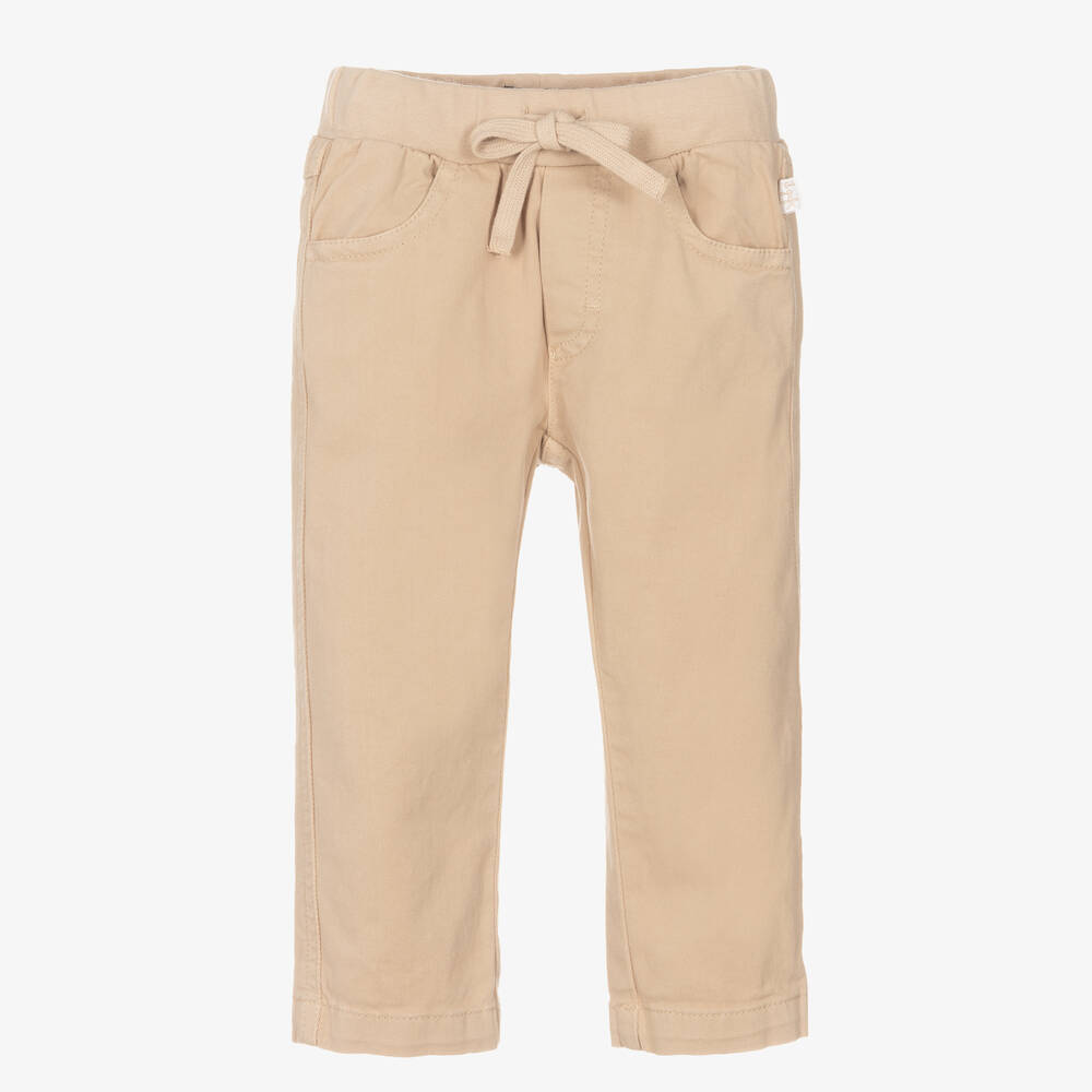 Il Gufo - Boys Beige Cotton Trousers | Childrensalon