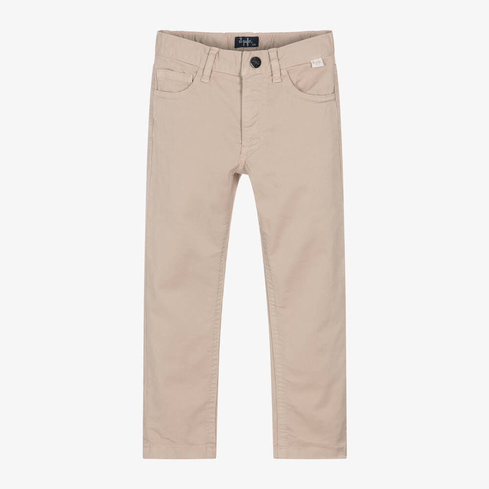 Il Gufo-Boys Beige Cotton Trousers | Childrensalon Outlet
