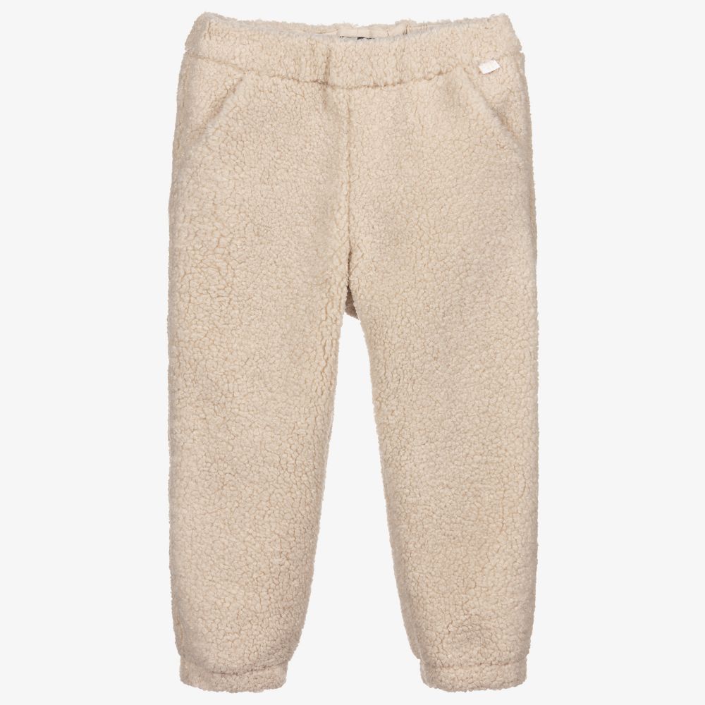 Il Gufo - Boys Beige Faux Fur Trousers | Childrensalon