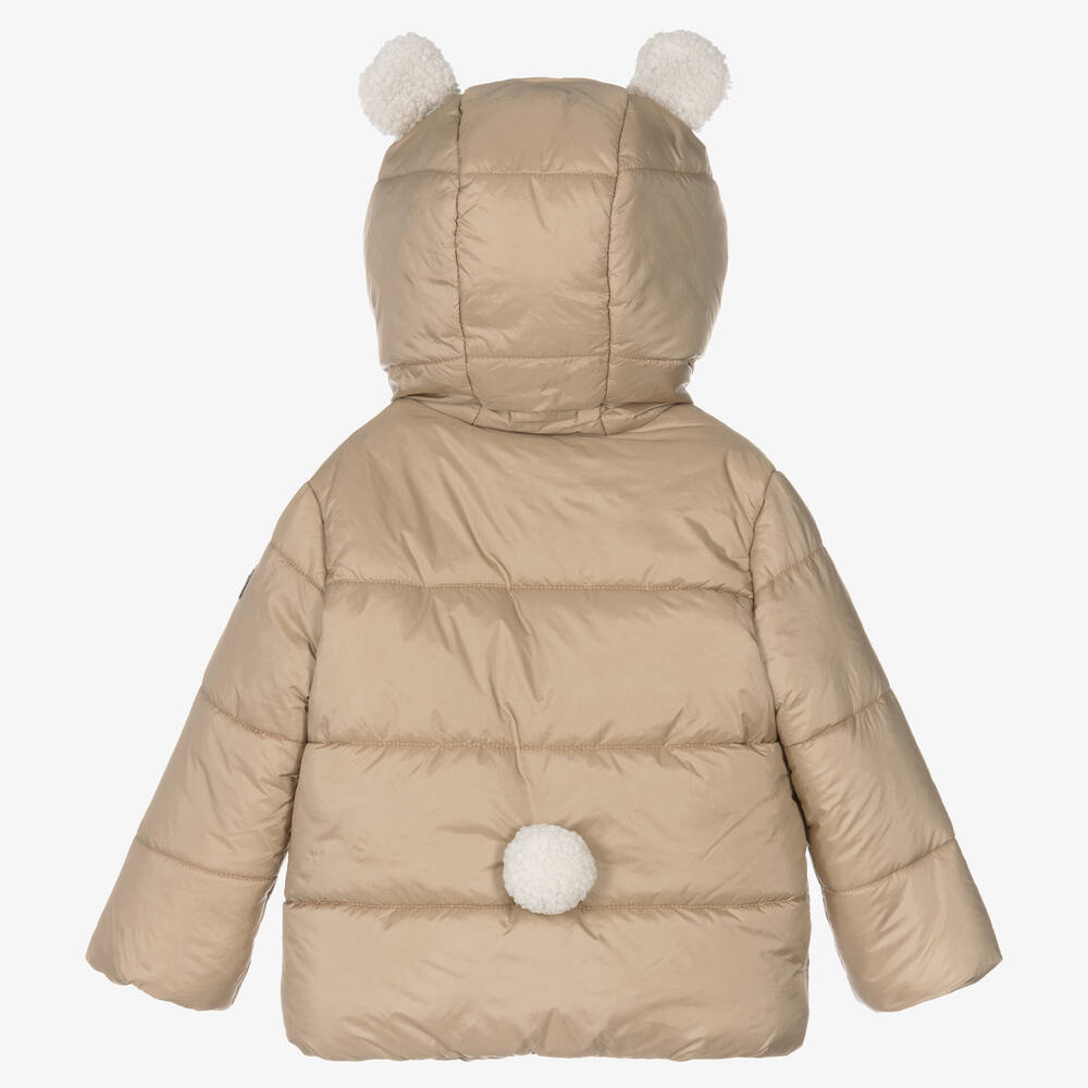 Il Gufo-Бежевый пуховик с капюшоном | Childrensalon Outlet