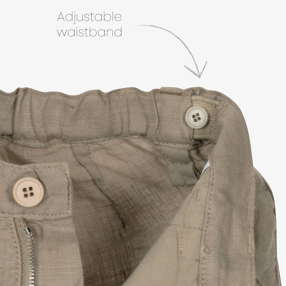 Il Gufo-Бежевые льняные шорты для мальчиков | Childrensalon Outlet