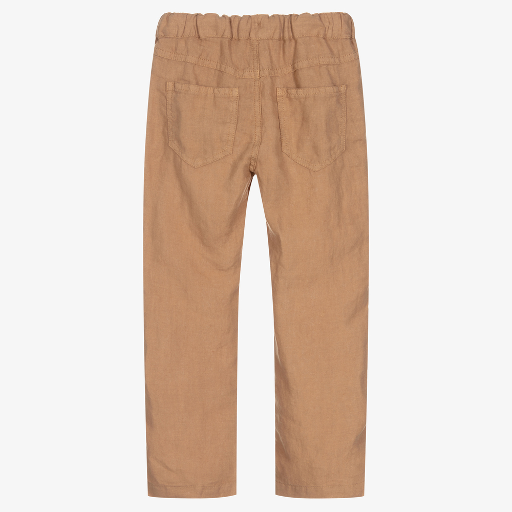Linen boys trousers sales