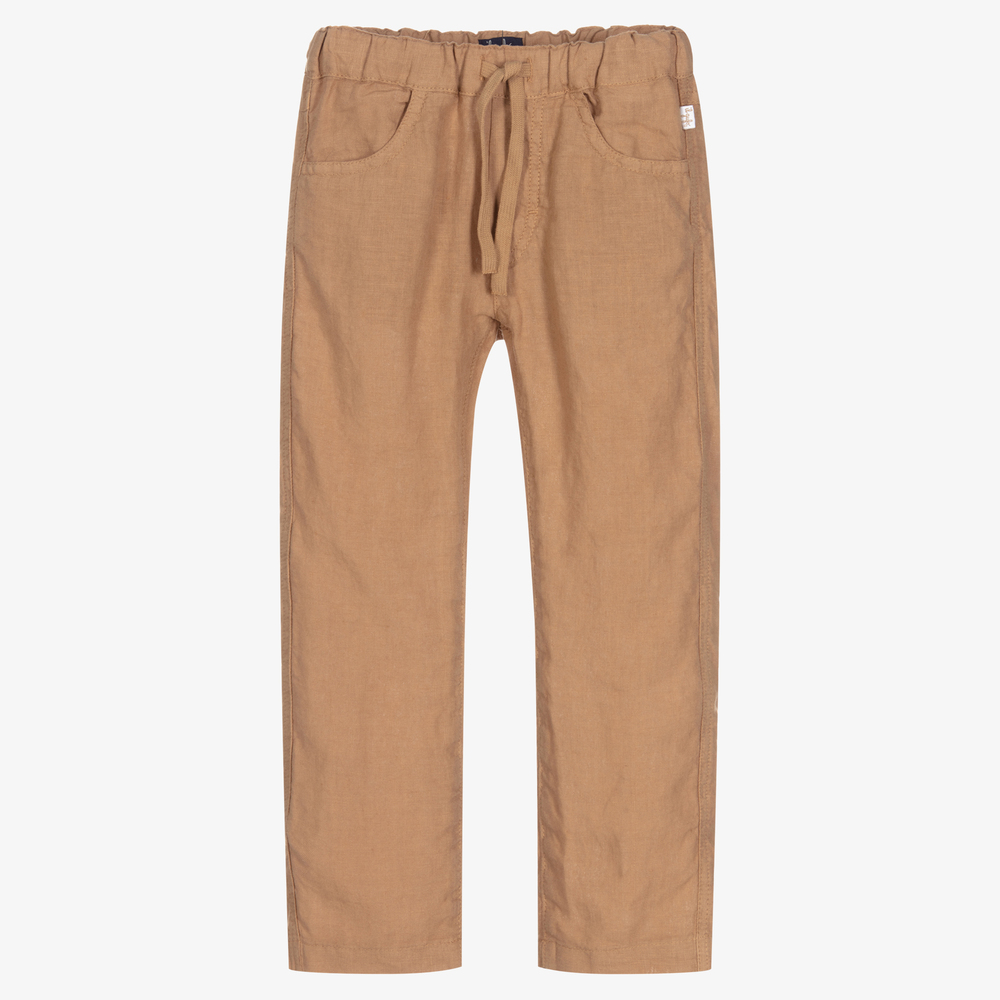 Il Gufo - Pantalon beige en lin Garçon | Childrensalon