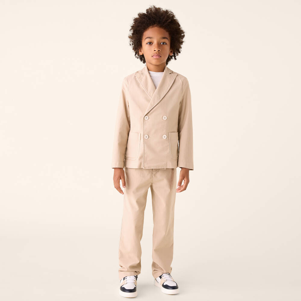 Il Gufo-Boys Beige Linen Trousers | Childrensalon Outlet
