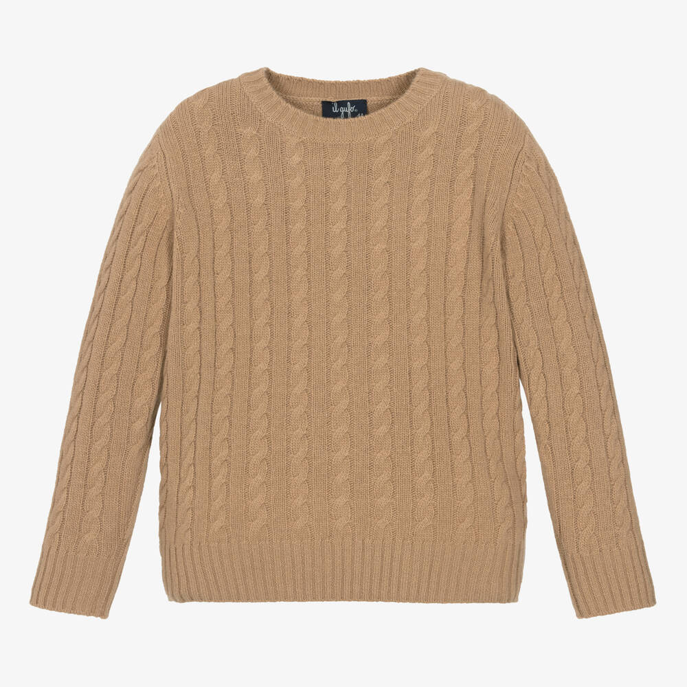 Il Gufo-Boys Beige Merino Wool Sweater | Childrensalon Outlet