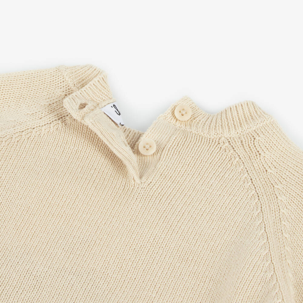 Il Gufo-Boys Beige Organic Knit Pullover | Childrensalon Outlet