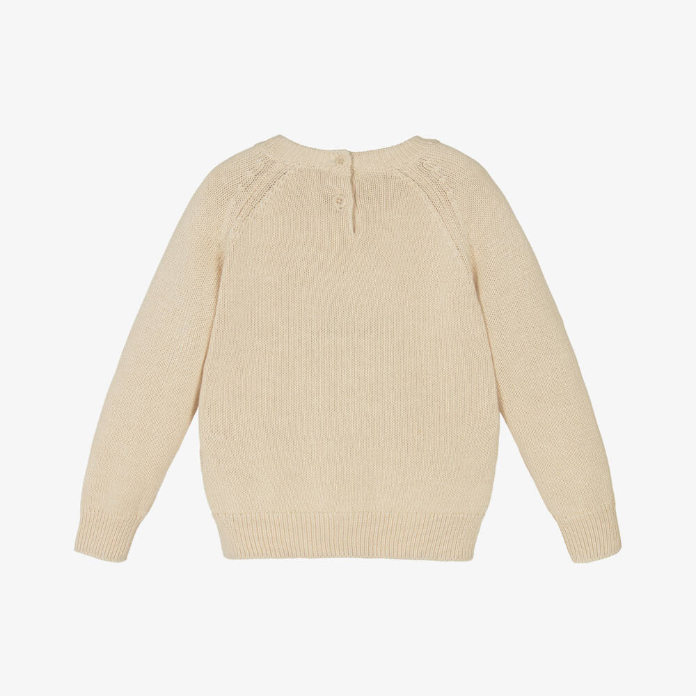 Il Gufo-Boys Beige Organic Knit Pullover | Childrensalon Outlet