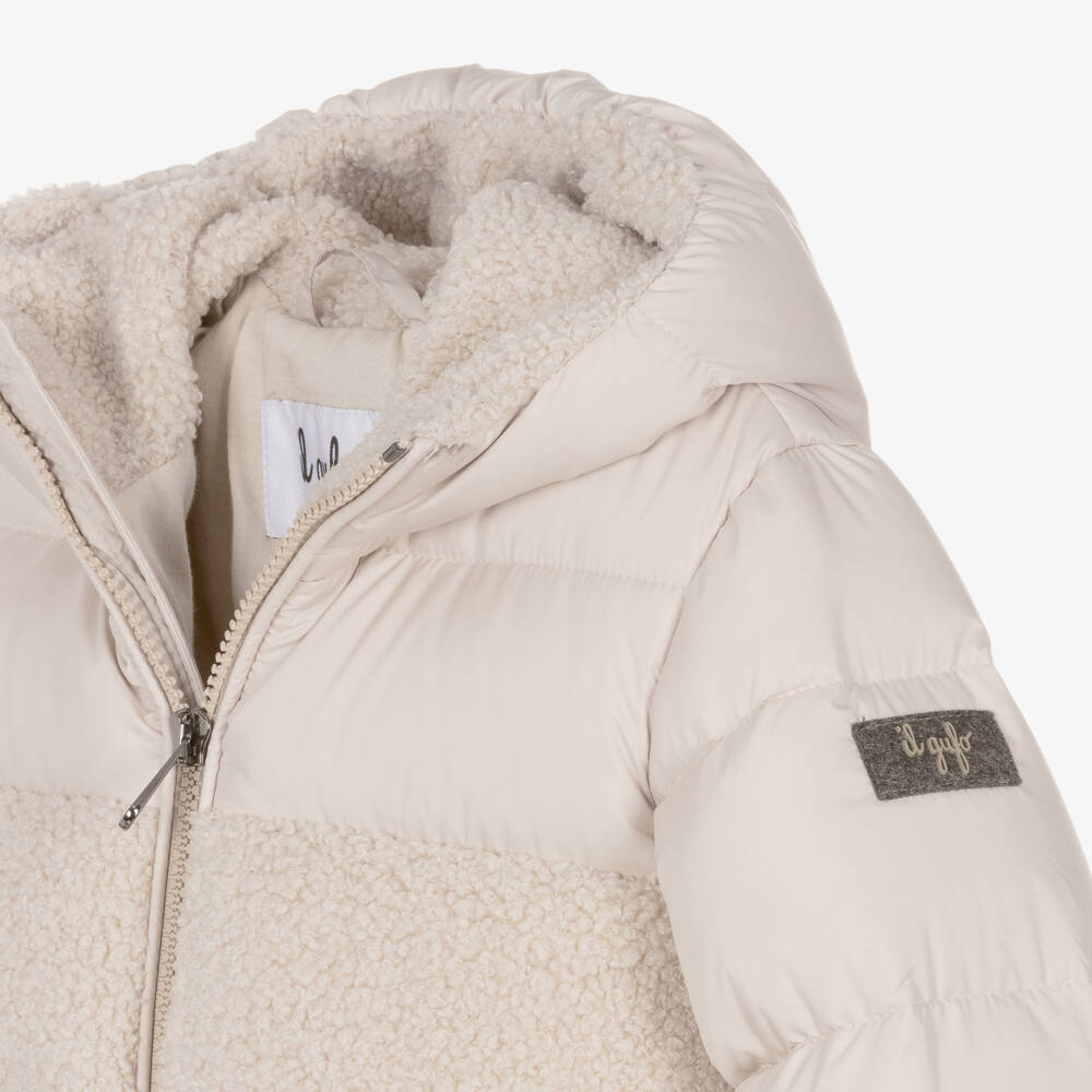 Il Gufo-Boys Beige Quilted Puffer Jacket | Childrensalon Outlet