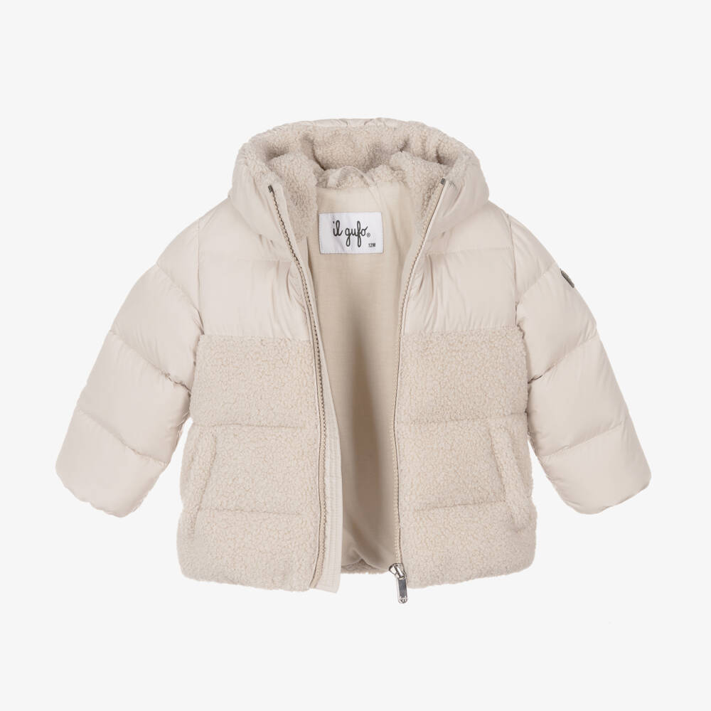 Il Gufo-Boys Beige Quilted Puffer Jacket | Childrensalon Outlet