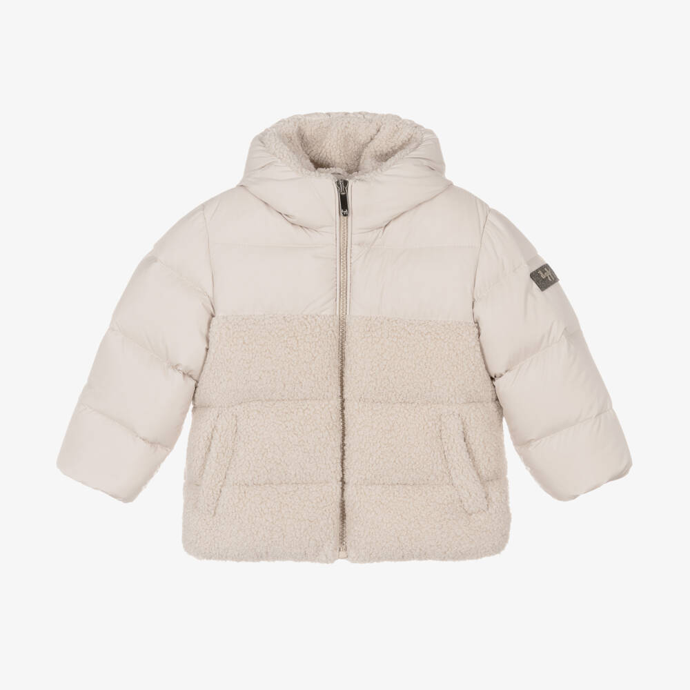 Il Gufo-Boys Beige Quilted Puffer Jacket | Childrensalon Outlet