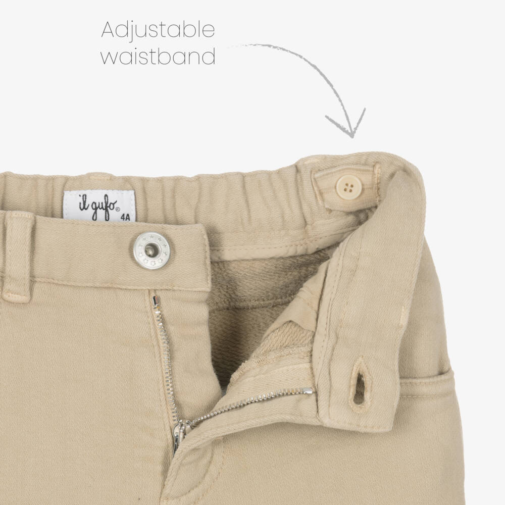 Il Gufo-جينز دنيم جيرسي لون بيج للأولاد | Childrensalon Outlet