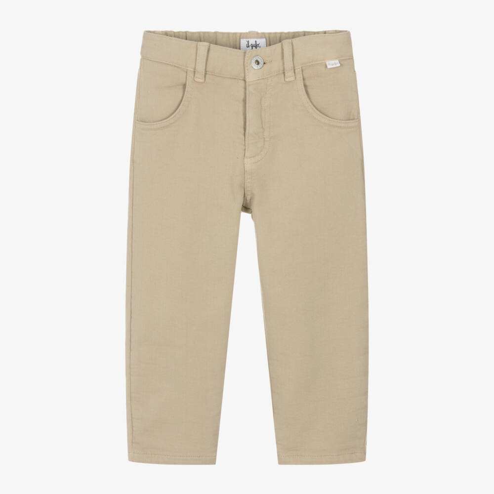 Il Gufo-Boys Beige Soft Cotton Jeans | Childrensalon Outlet