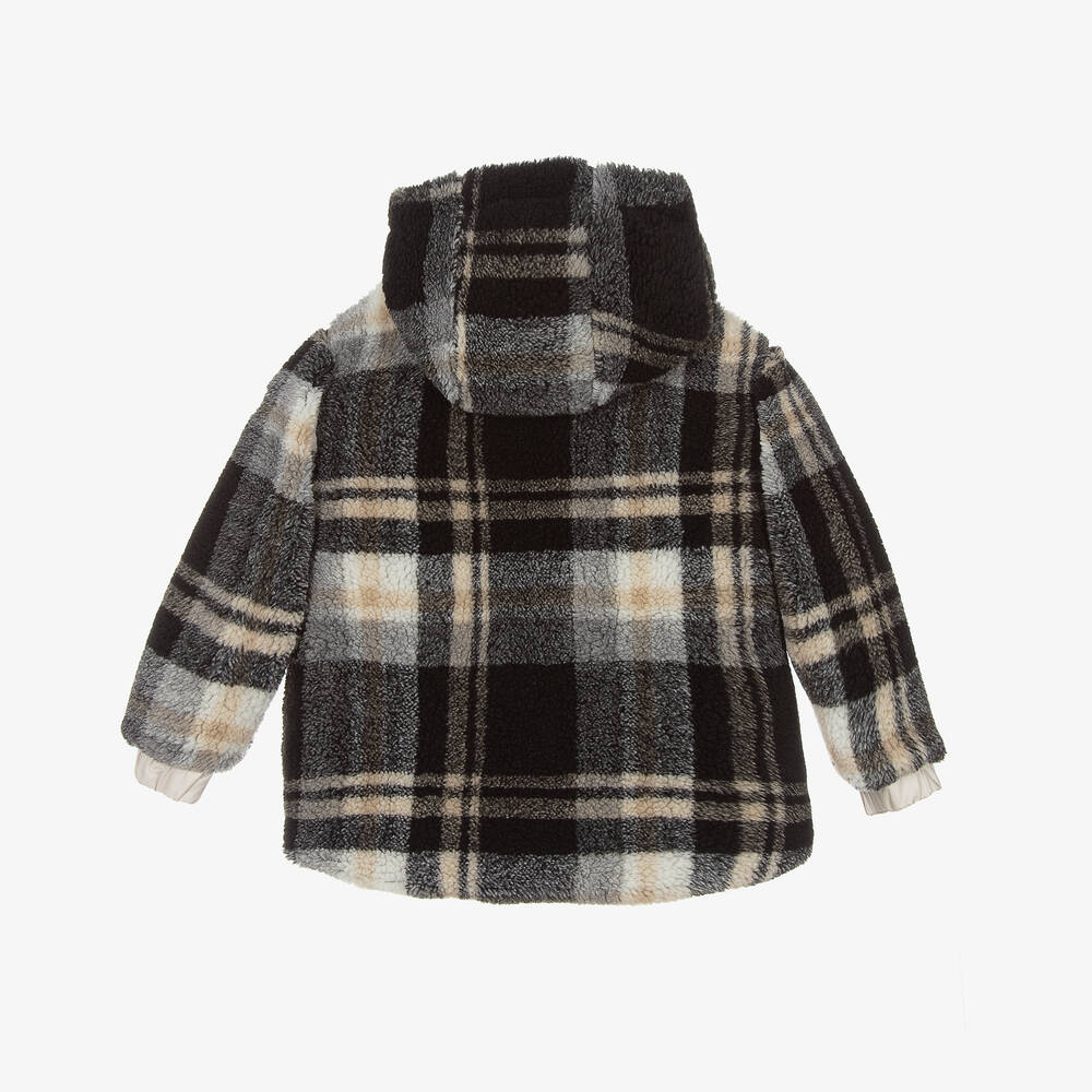Il Gufo-Boys Black & Beige Checked Jacket | Childrensalon Outlet