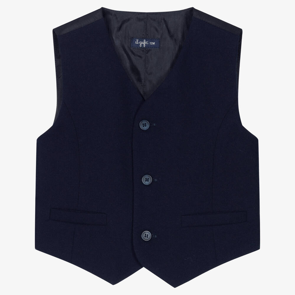 Il Gufo - Gilet bleu boutonné garçon | Childrensalon