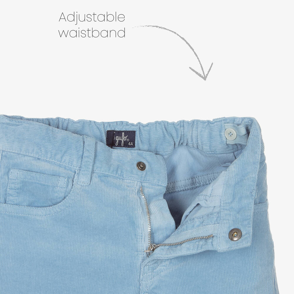 Il Gufo-Boys Blue Corduroy Trousers | Childrensalon Outlet