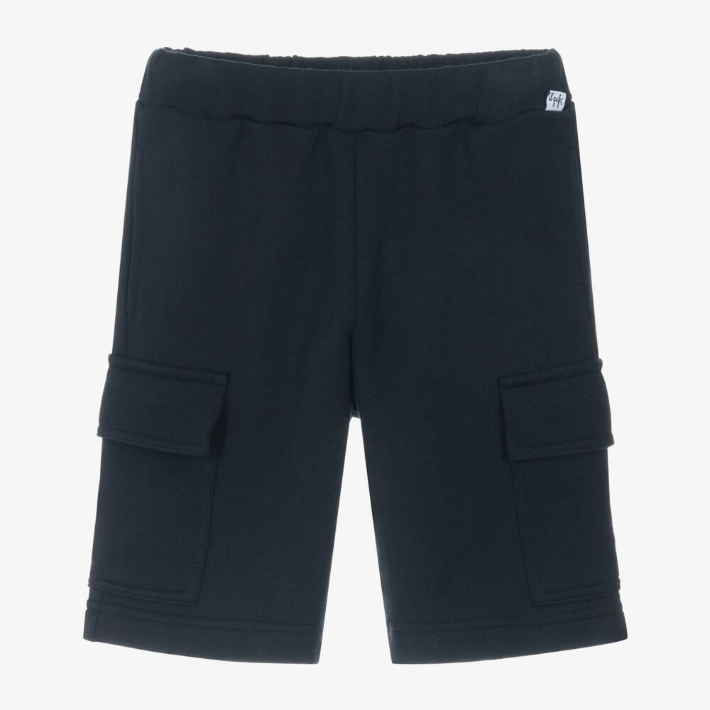 Il Gufo-Boys Blue Cotton Adventure Shorts | Childrensalon Outlet