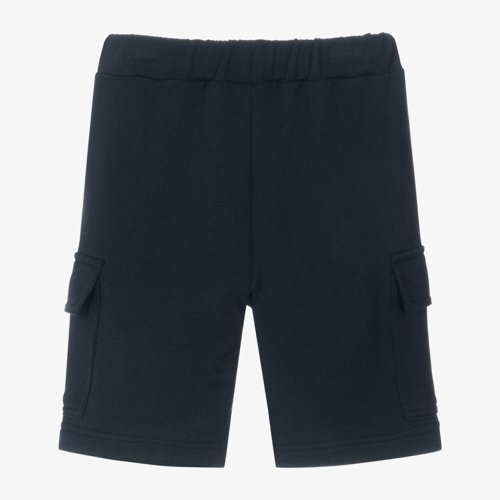 Il Gufo-Boys Blue Cotton Adventure Shorts | Childrensalon Outlet