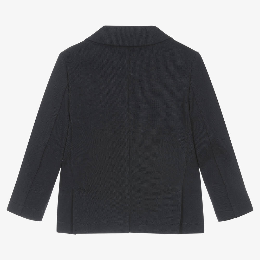 Il Gufo-Boys Blue Cotton Blazer Jacket | Childrensalon Outlet