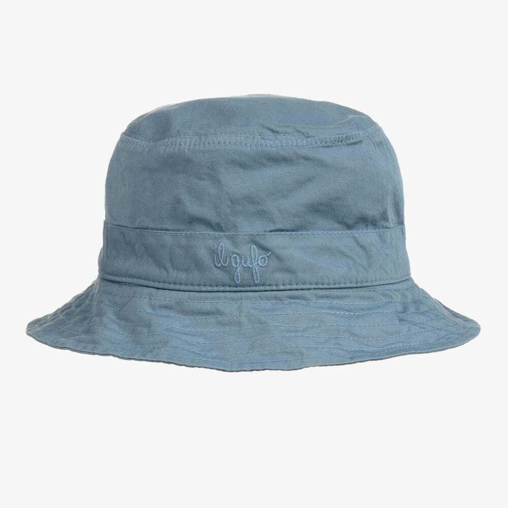 Il Gufo - Boys Blue Cotton Bucket Hat | Childrensalon
