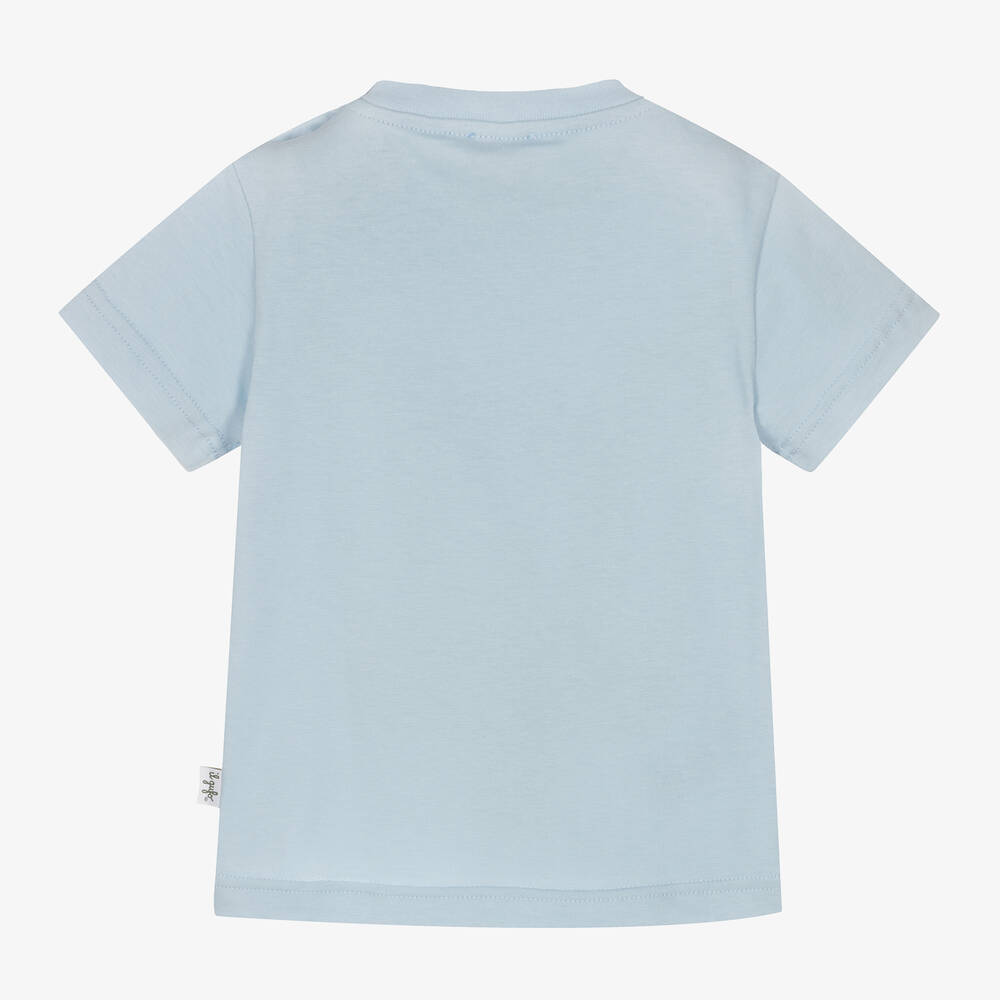 Il Gufo-تيشيرت أطفال ولادي قطن جيرسي لون أزرق | Childrensalon Outlet