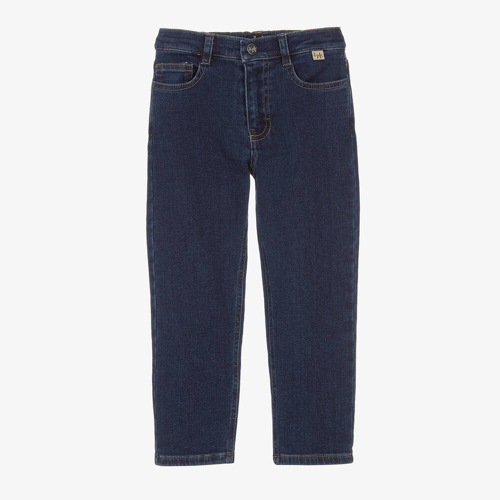 Il Gufo - Boys Blue Cotton Denim Jeans | Childrensalon