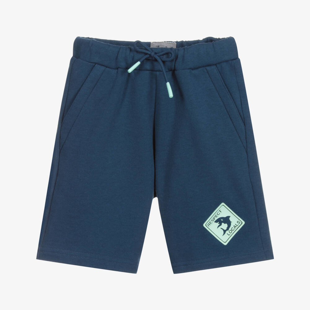 Il Gufo-Boys Blue Cotton Jersey Shorts | Childrensalon Outlet