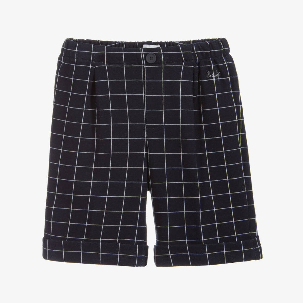 Il Gufo- Boys Blue Cotton Shorts | Childrensalon Outlet