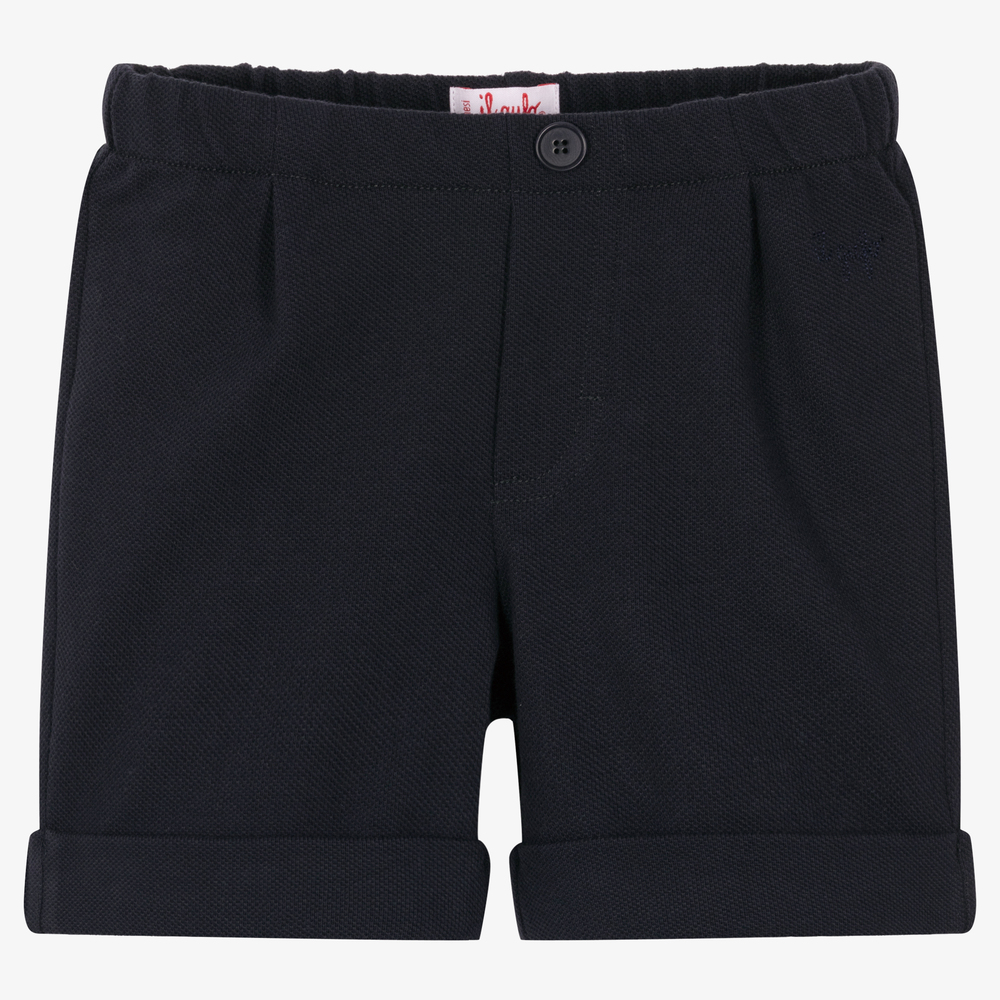Il Gufo - Boys Blue Cotton Shorts | Childrensalon
