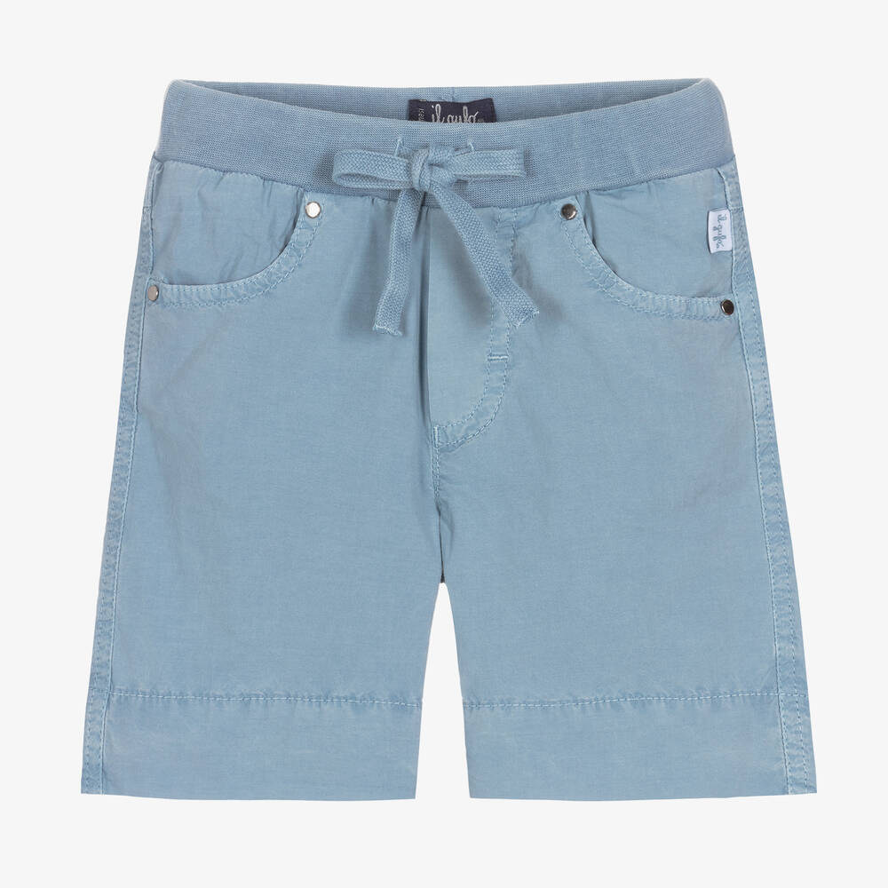 Il Gufo - Boys Blue Cotton Shorts | Childrensalon