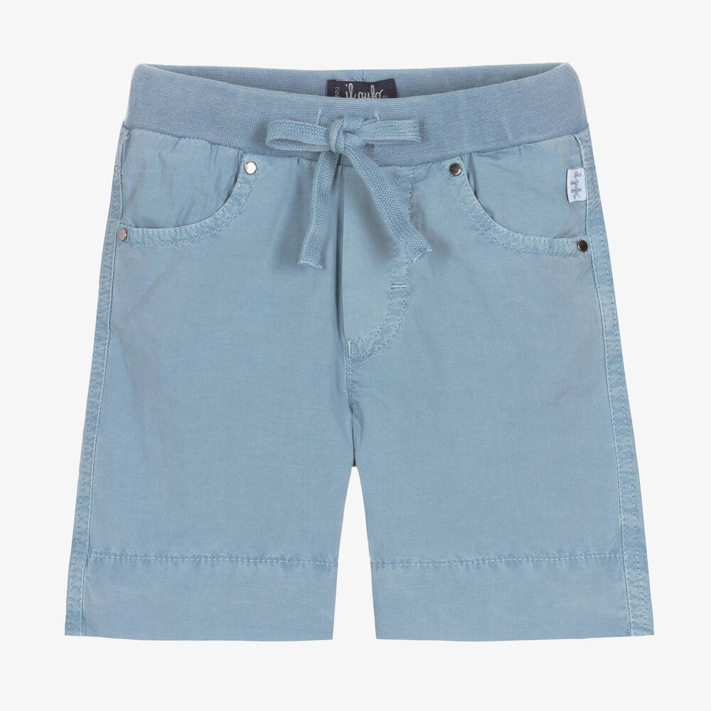 Il Gufo-Boys Blue Cotton Shorts | Childrensalon Outlet