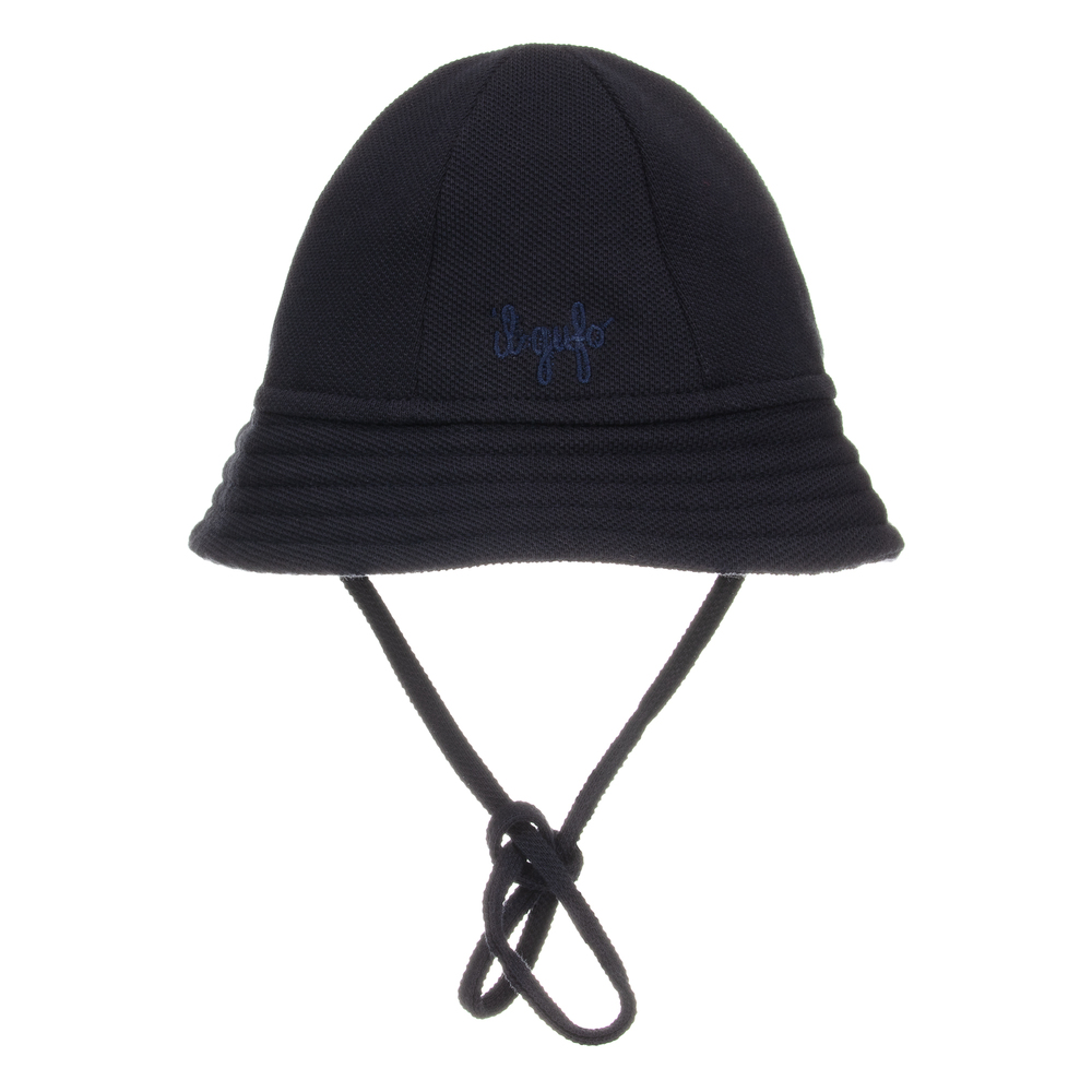 Il Gufo - Boys Blue Cotton Sun Hat | Childrensalon