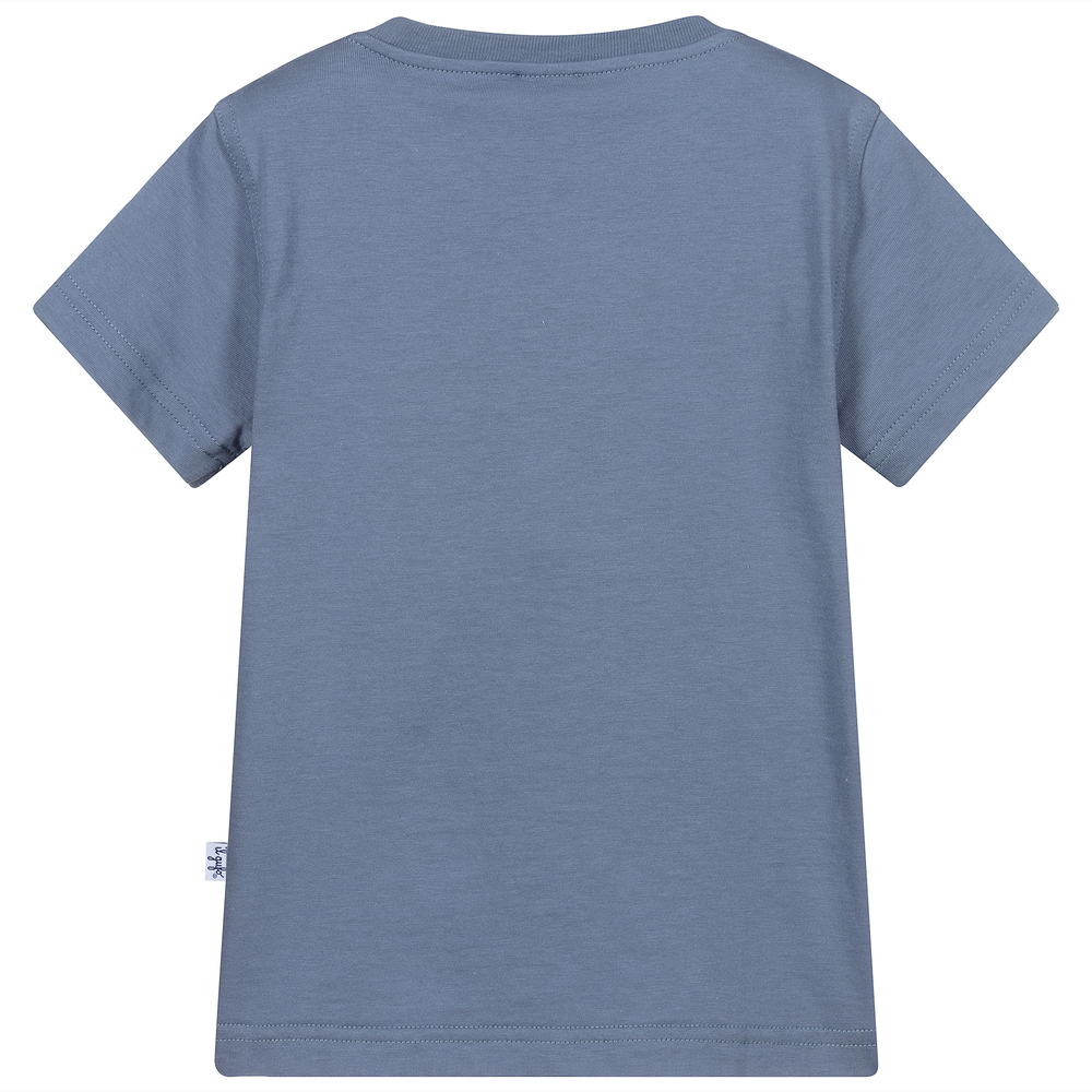 Il Gufo-Boys Blue Cotton T-Shirt | Childrensalon Outlet