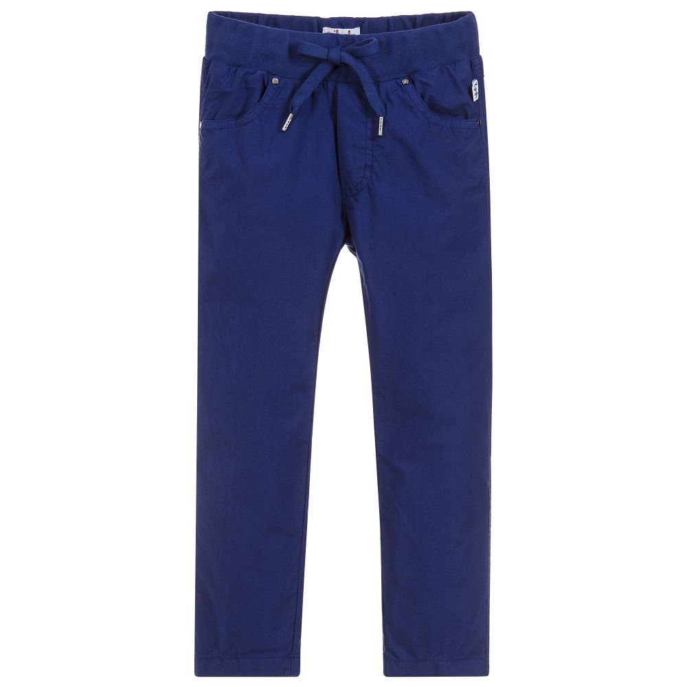 Il Gufo - Boys Blue Cotton Trousers | Childrensalon