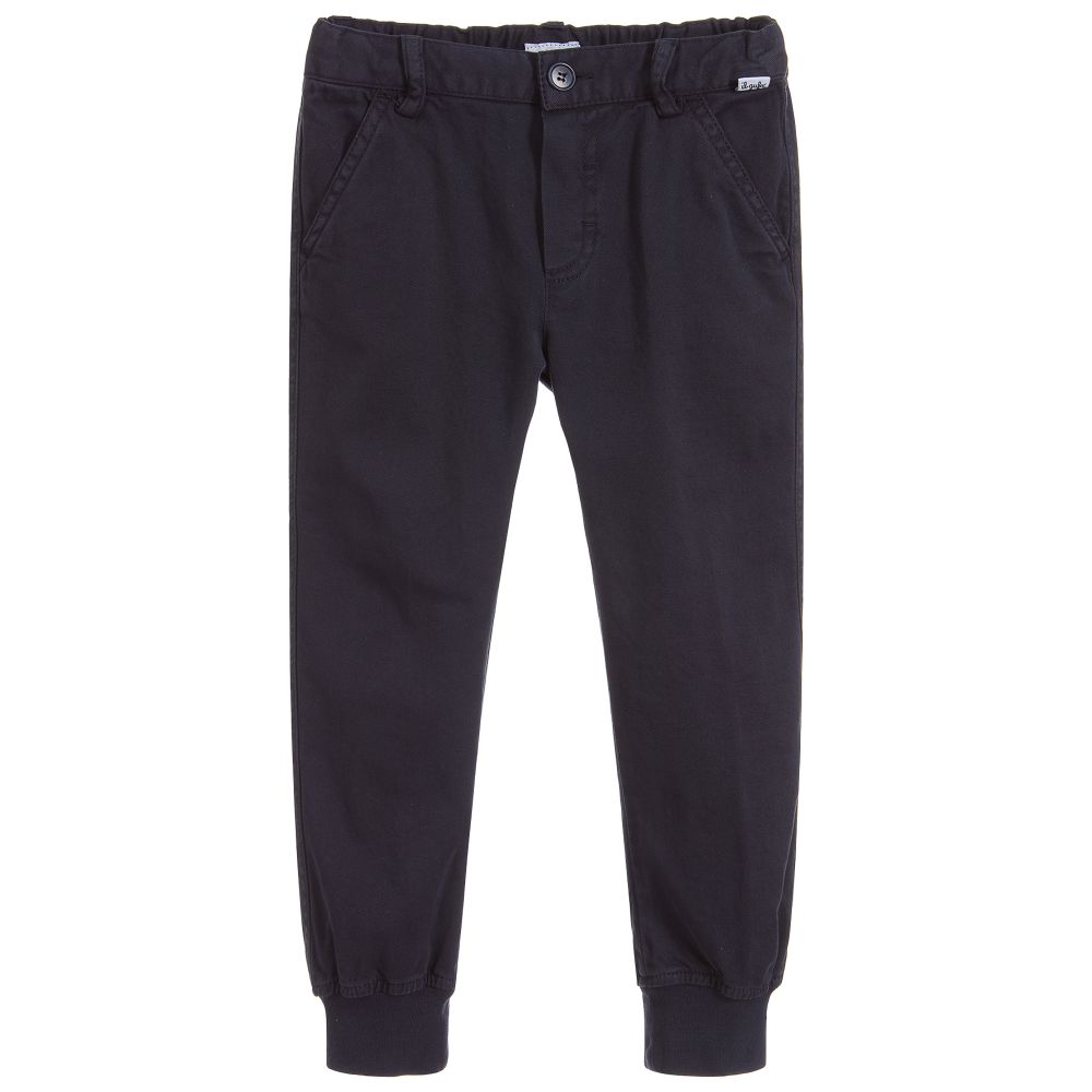 Il Gufo - Boys Blue Cotton Trousers | Childrensalon