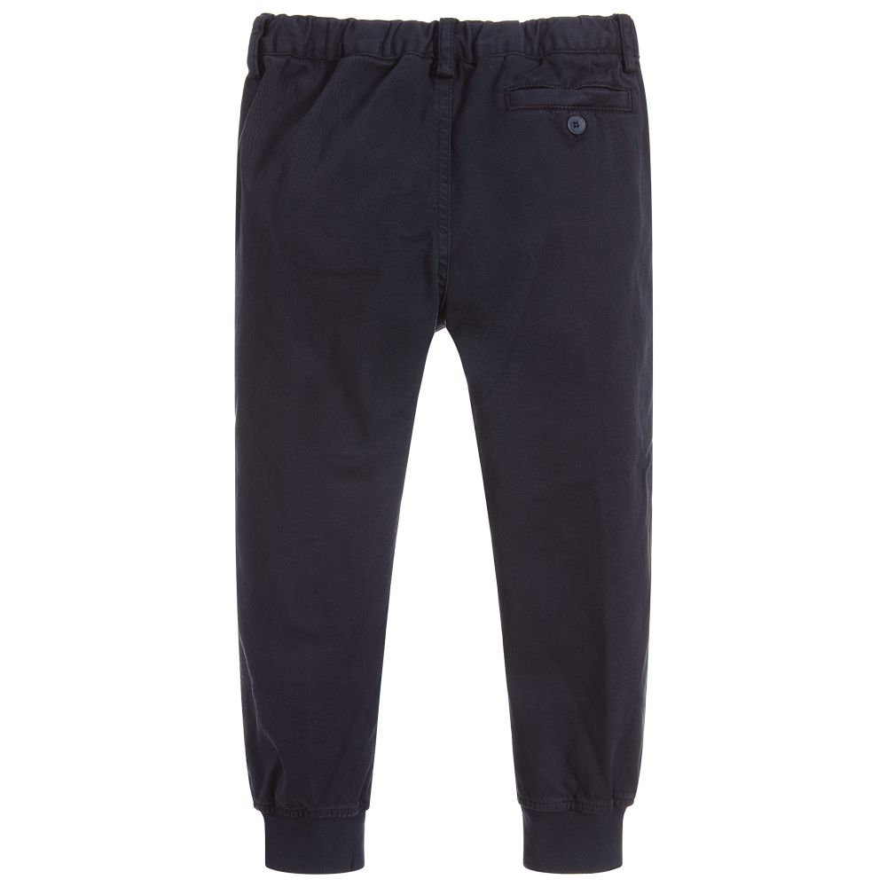 Il Gufo-Boys Blue Cotton Trousers | Childrensalon Outlet
