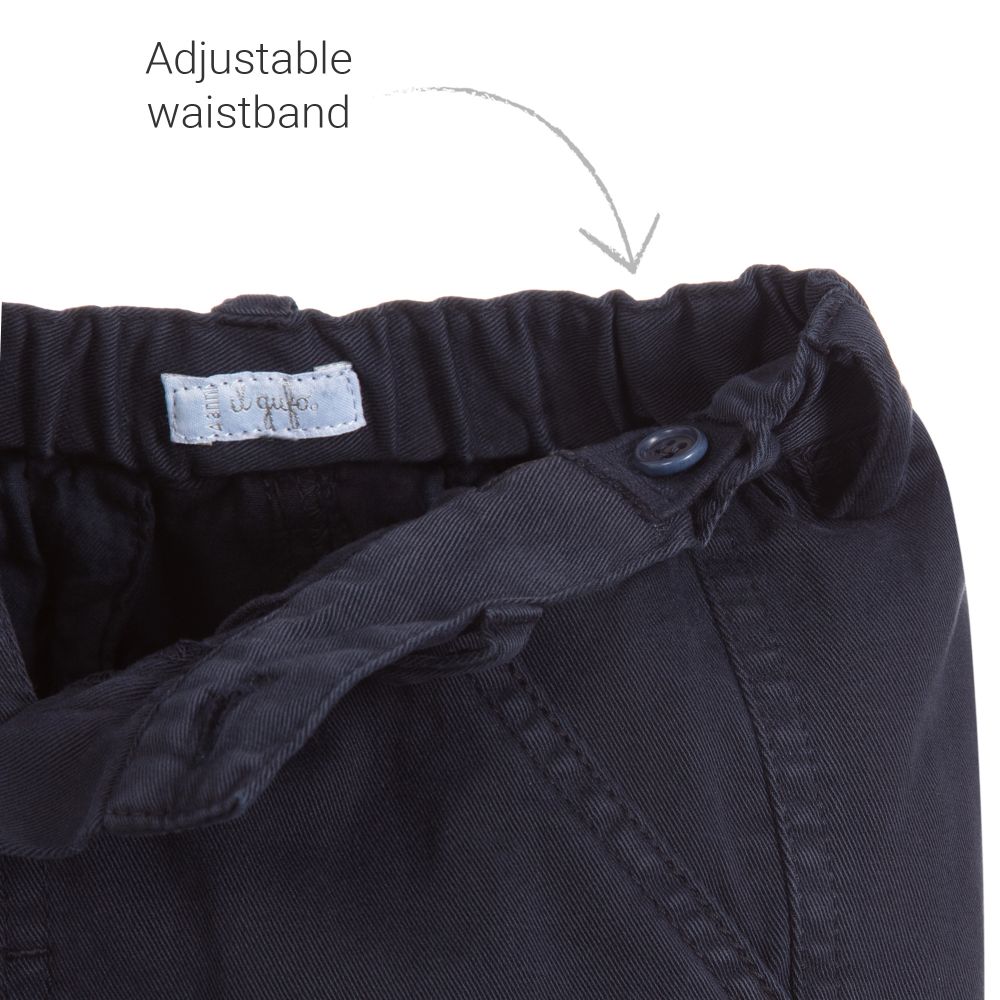 Il Gufo-Boys Blue Cotton Trousers | Childrensalon Outlet