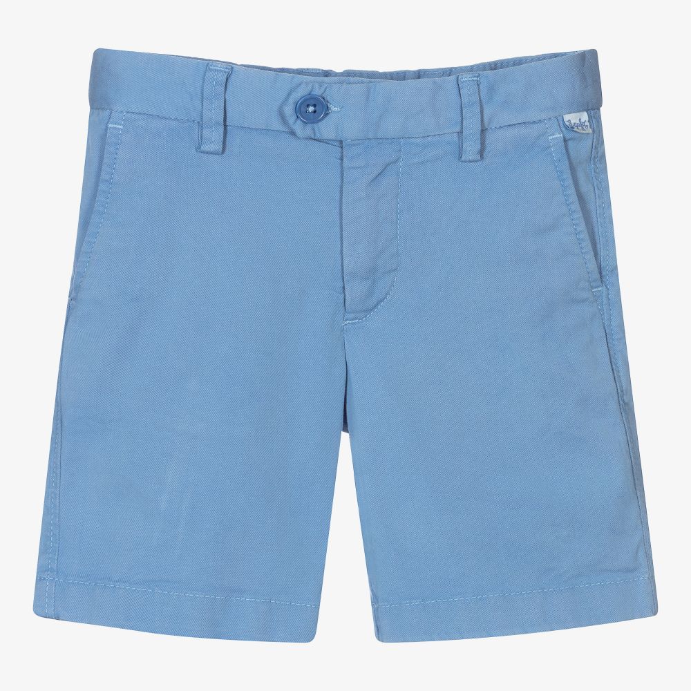 Il Gufo - Boys Blue Cotton Twill Shorts | Childrensalon