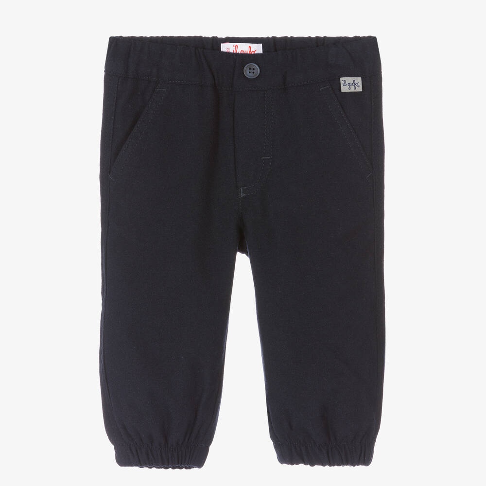 Il Gufo - Boys Blue Cuffed Trousers | Childrensalon