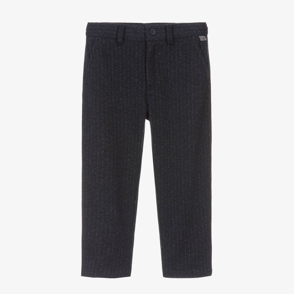 Il Gufo - Boys Blue Pin Stripe Trousers | Childrensalon